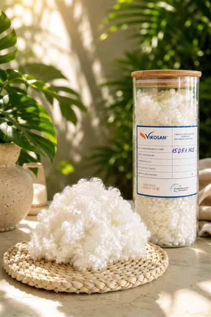 Gối làm từ sợi polyester rỗng liên hợp tái chế của Việt Nam, độ dày cao, ruột gối bằng polyester, kích thước 15D (51mm).
