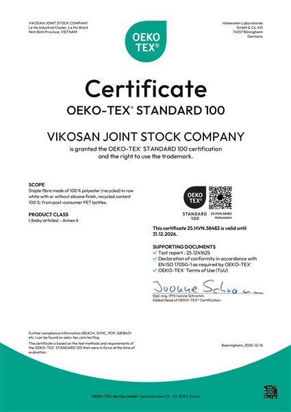 OEKO-TEX Certificate