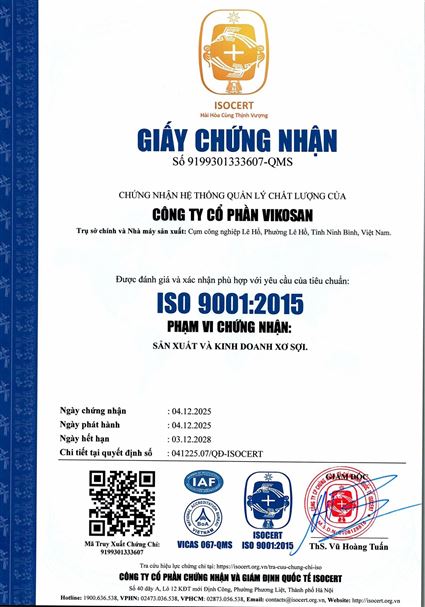Chứng nhận ISO 9001:2015