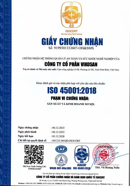 Chứng nhận ISO 45001:2018